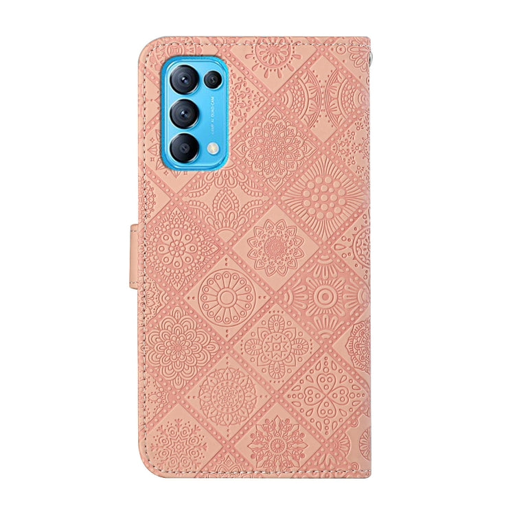 For OPPO Reno5 5G Ethnic Style Embossed Pattern Leather Phone Case