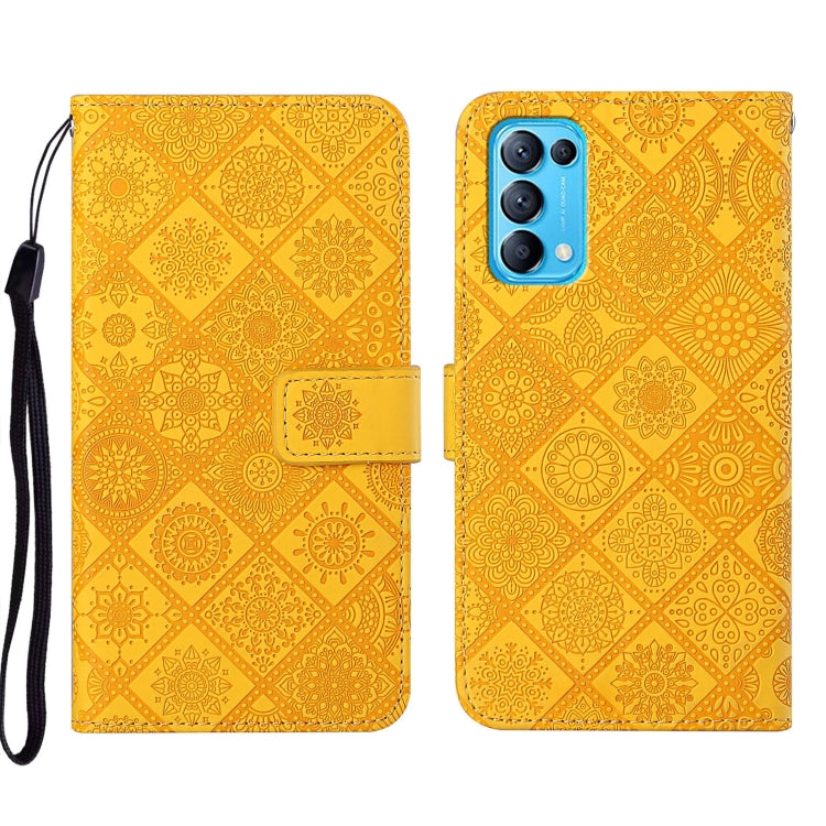 For OPPO Reno5 5G Ethnic Style Embossed Pattern Leather Phone Case