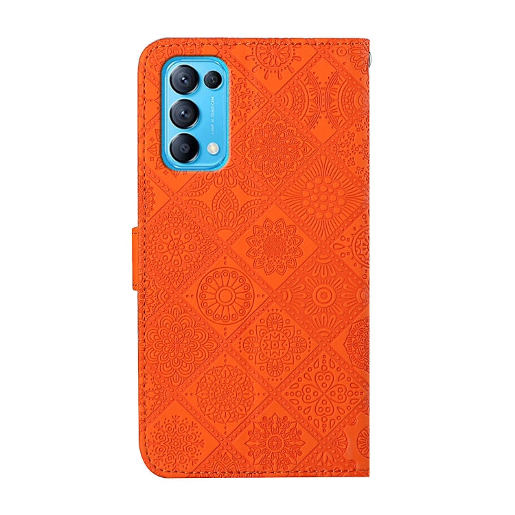 For OPPO Reno5 5G Ethnic Style Embossed Pattern Leather Phone Case