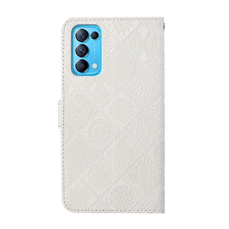 For OPPO Reno5 5G Ethnic Style Embossed Pattern Leather Phone Case