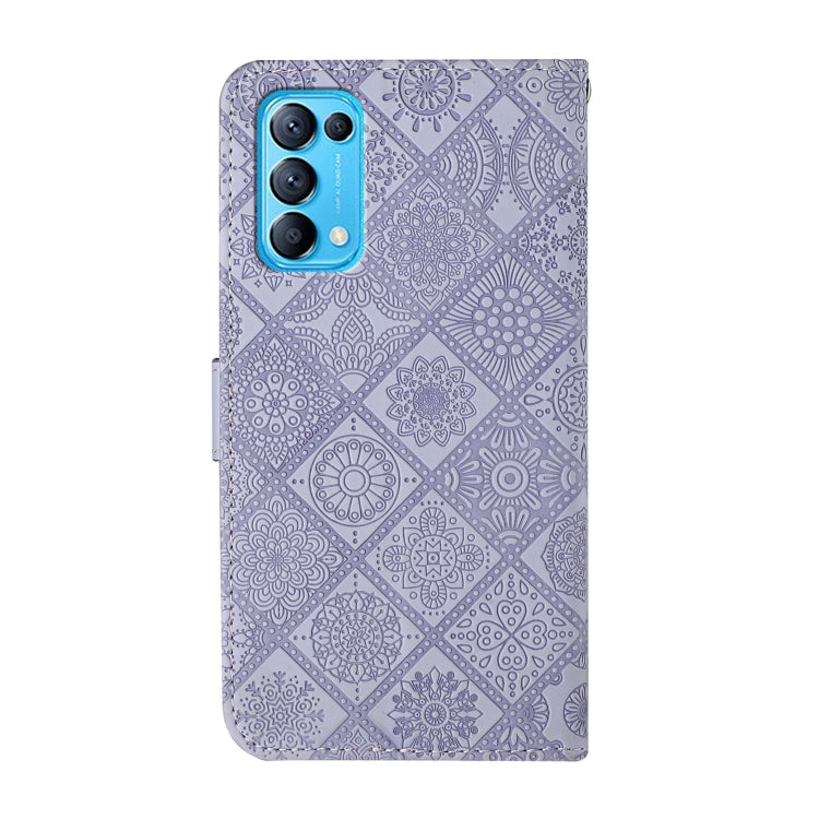 For OPPO Reno5 5G Ethnic Style Embossed Pattern Leather Phone Case