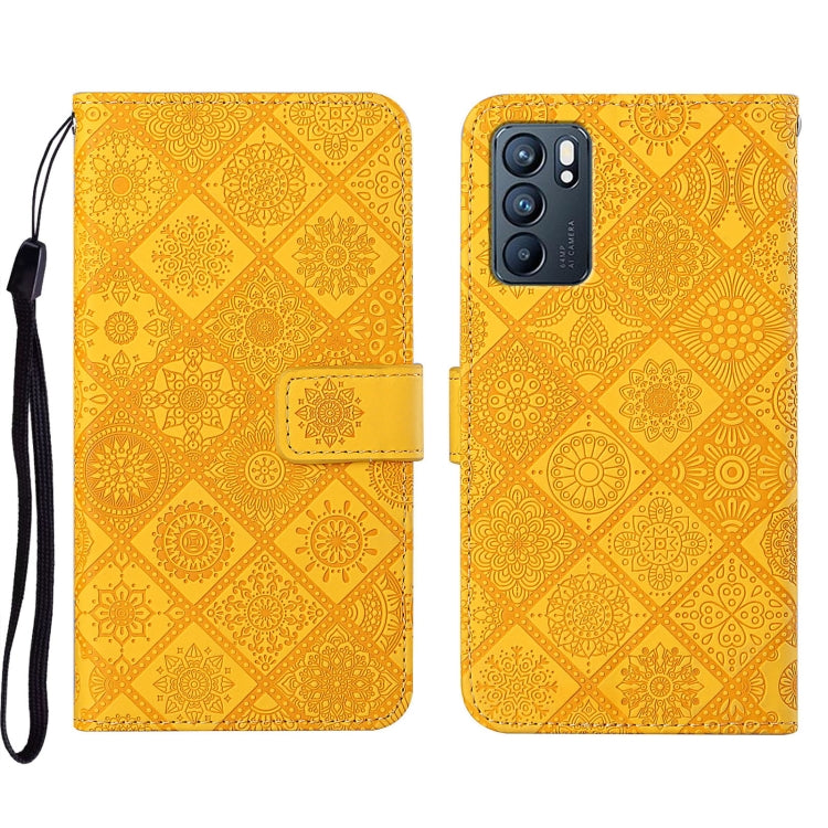 For OPPO Reno6 5G Ethnic Style Embossed Pattern Leather Phone Case