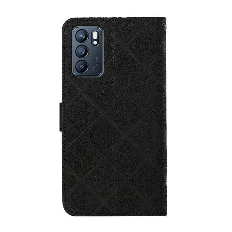 For OPPO Reno6 5G Ethnic Style Embossed Pattern Leather Phone Case
