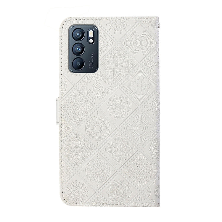 For OPPO Reno6 5G Ethnic Style Embossed Pattern Leather Phone Case
