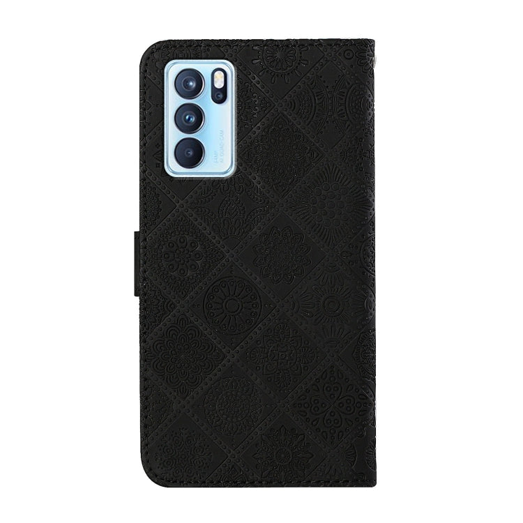 For OPPO Reno6 Pro 5G Ethnic Style Embossed Pattern Leather Phone Case