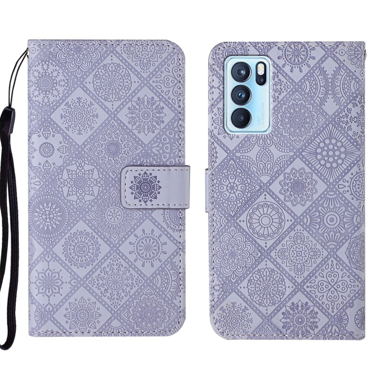 For OPPO Reno6 Pro 5G Ethnic Style Embossed Pattern Leather Phone Case