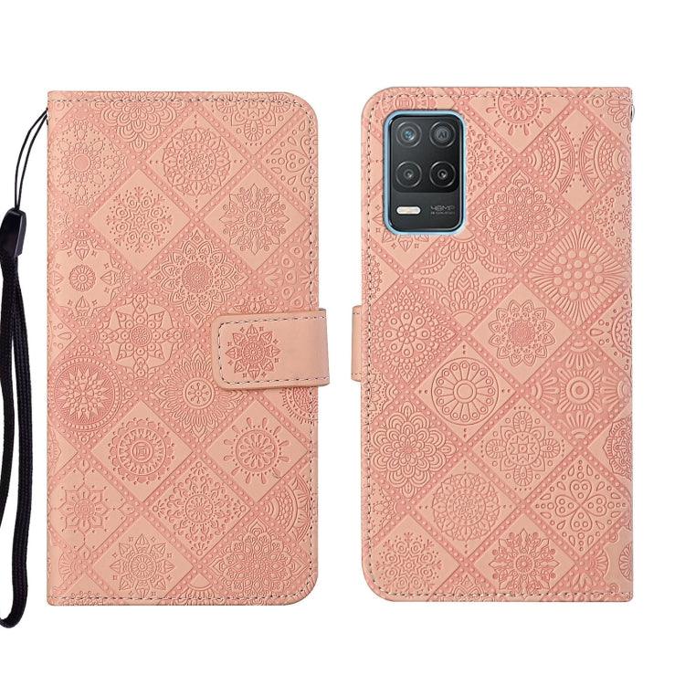 For OPPO Realme 8 5G Ethnic Style Embossed Pattern Leather Phone Case