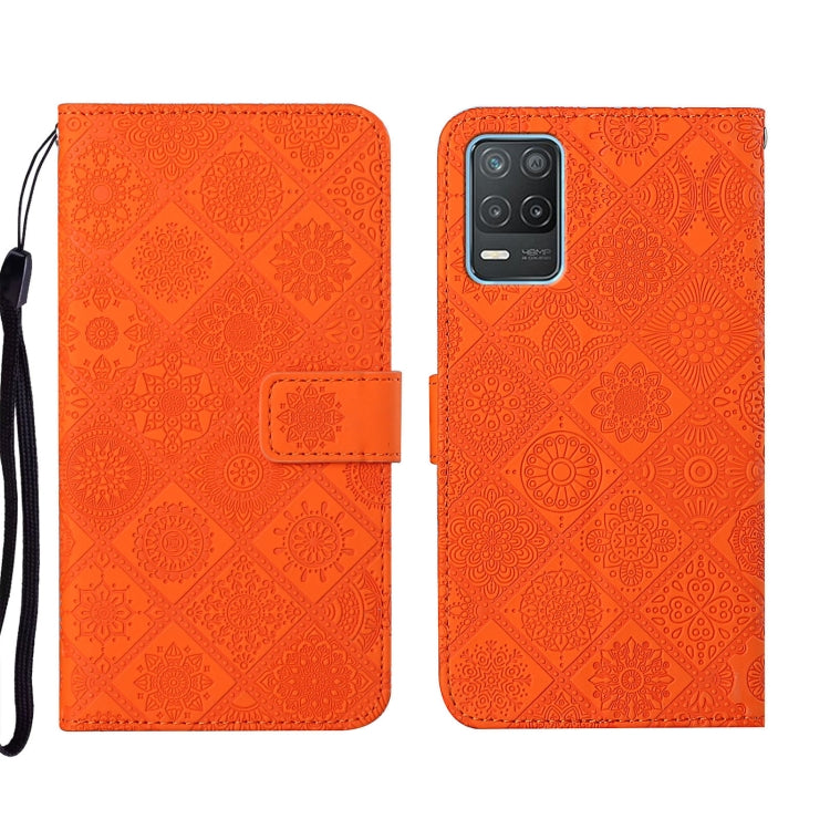 For OPPO Realme 8 5G Ethnic Style Embossed Pattern Leather Phone Case