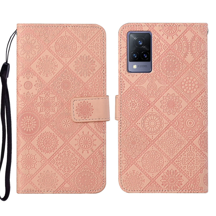 For vivo V21 Ethnic Style Embossed Pattern Leather Phone Case