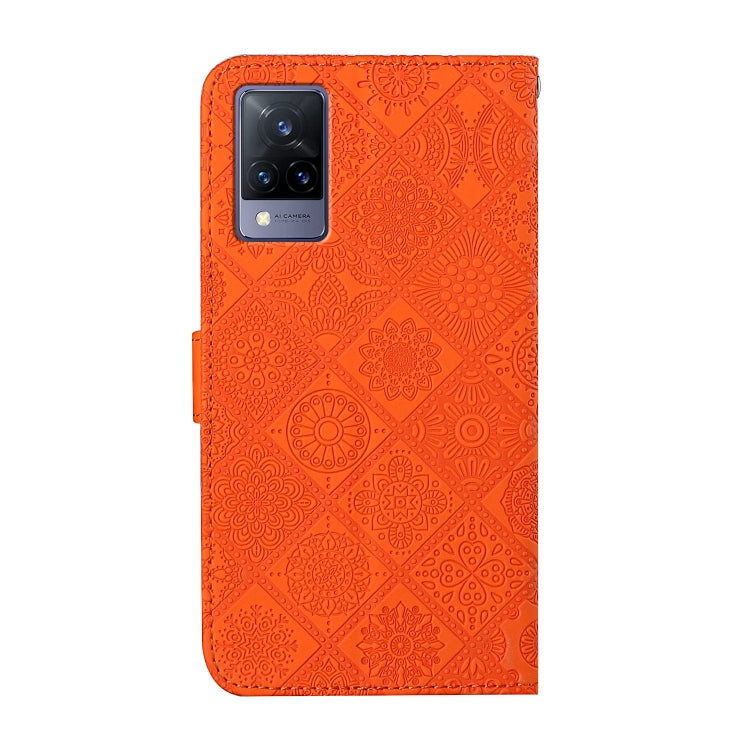 For vivo V21 Ethnic Style Embossed Pattern Leather Phone Case