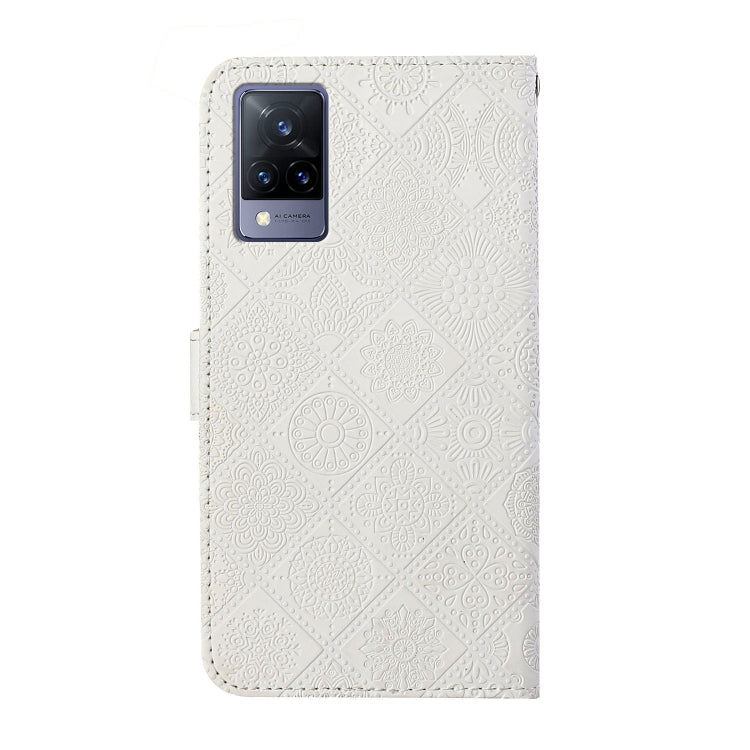 For vivo V21 Ethnic Style Embossed Pattern Leather Phone Case
