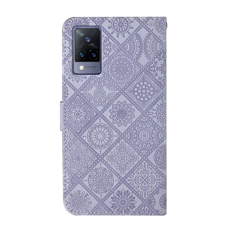 For vivo V21 Ethnic Style Embossed Pattern Leather Phone Case