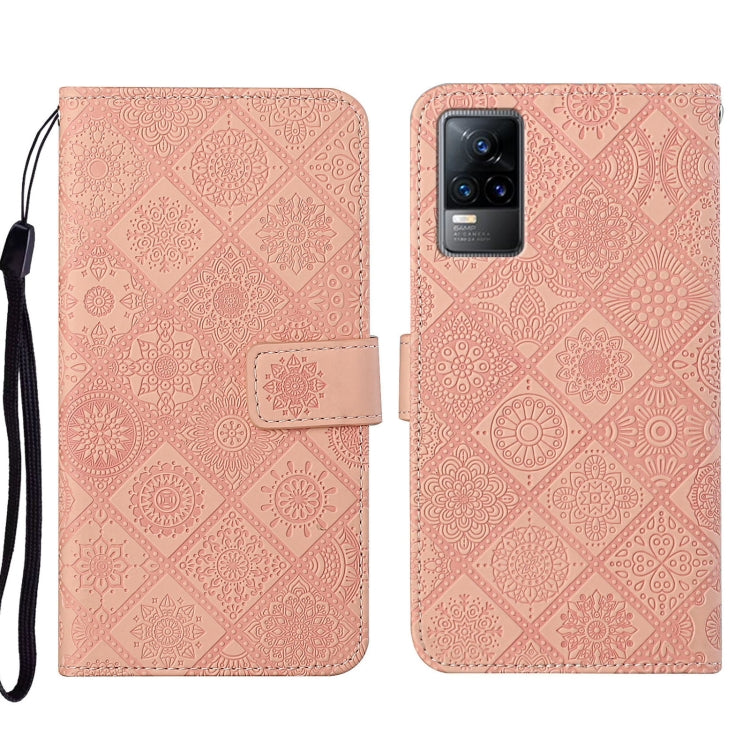 For vivo V21e 4G Ethnic Style Embossed Pattern Leather Phone Case