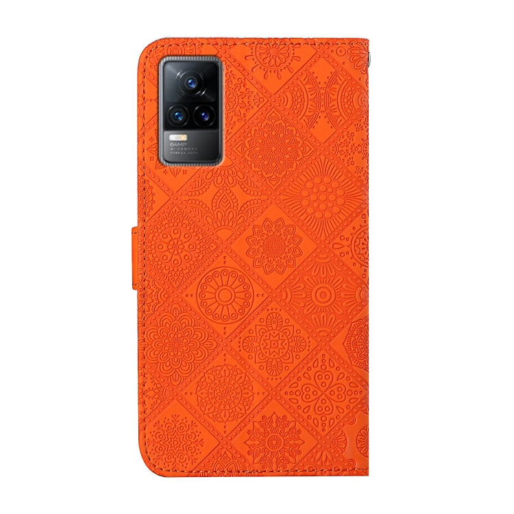 For vivo V21e 4G Ethnic Style Embossed Pattern Leather Phone Case