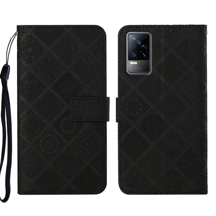For vivo V21e 4G Ethnic Style Embossed Pattern Leather Phone Case