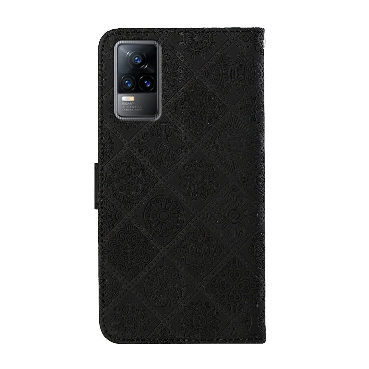 For vivo V21e 4G Ethnic Style Embossed Pattern Leather Phone Case
