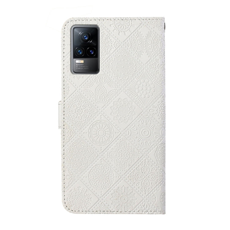 For vivo V21e 4G Ethnic Style Embossed Pattern Leather Phone Case