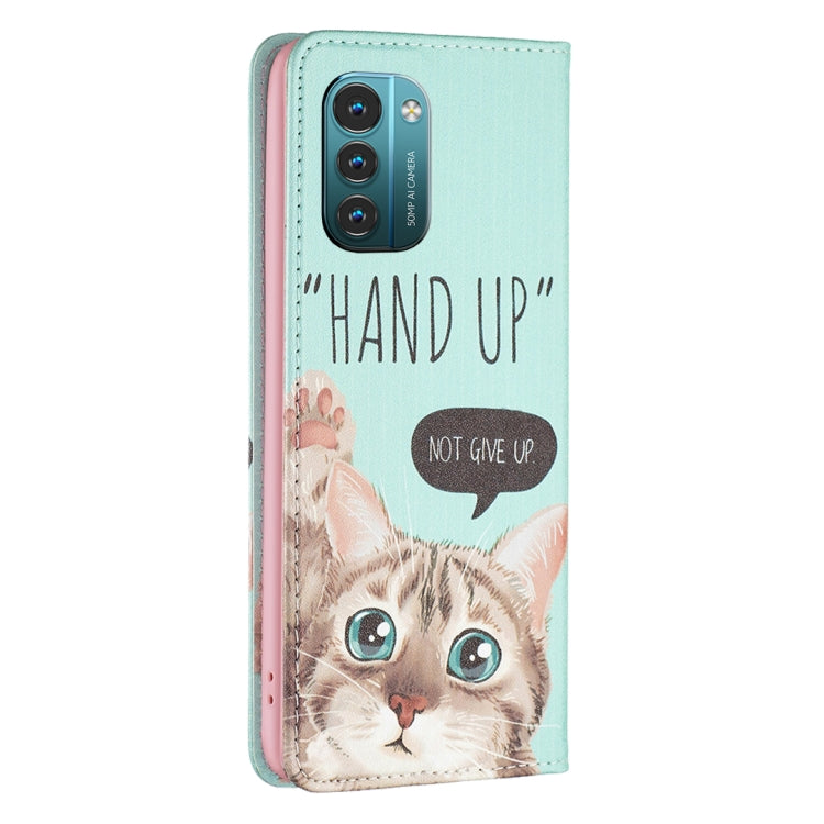 For Nokia G11 / G21 Colored Drawing Pattern Invisible Magnetic Leather Phone Case