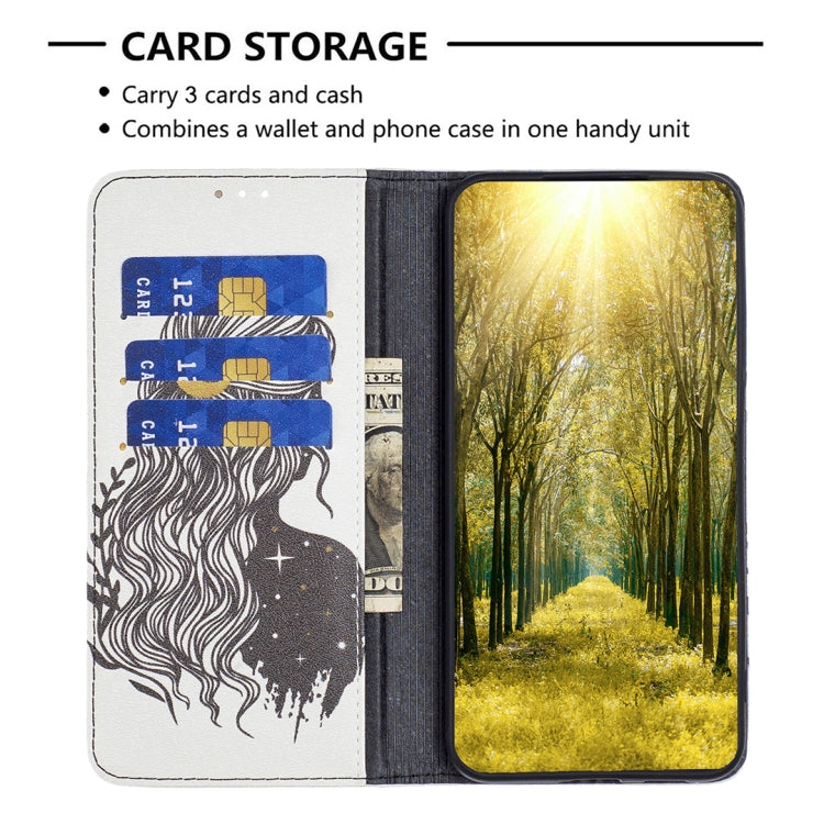 For Nokia G11 / G21 Colored Drawing Pattern Invisible Magnetic Leather Phone Case