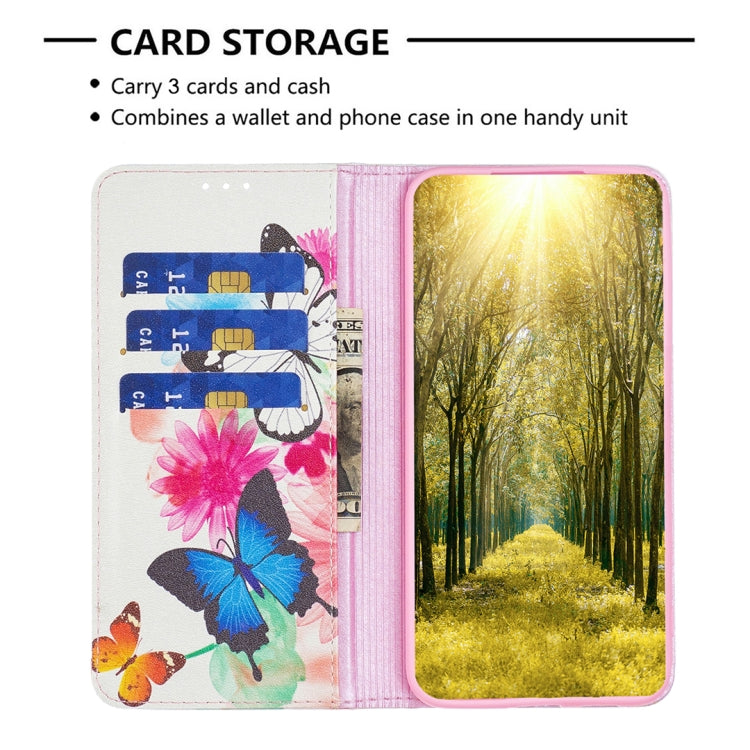 For Nokia G11 / G21 Colored Drawing Pattern Invisible Magnetic Leather Phone Case