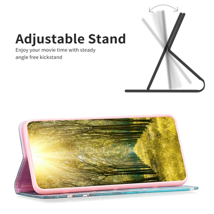 For Nokia G11 / G21 Colored Drawing Pattern Invisible Magnetic Leather Phone Case