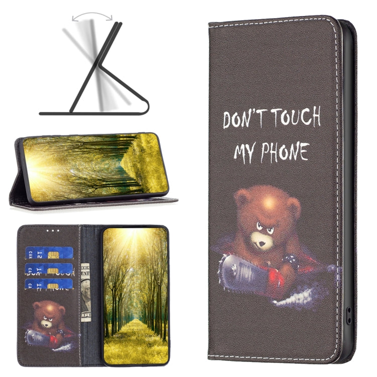 For Nokia G11 / G21 Colored Drawing Pattern Invisible Magnetic Leather Phone Case