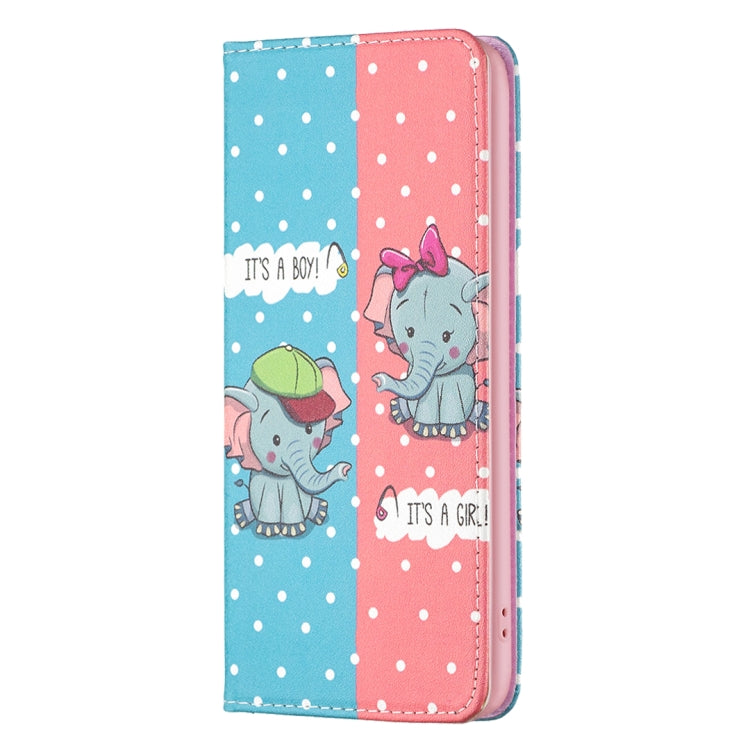 For Nokia G11 / G21 Colored Drawing Pattern Invisible Magnetic Leather Phone Case