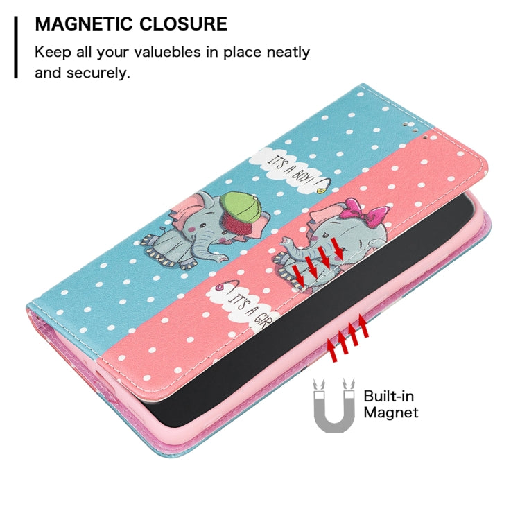 For Nokia G11 / G21 Colored Drawing Pattern Invisible Magnetic Leather Phone Case