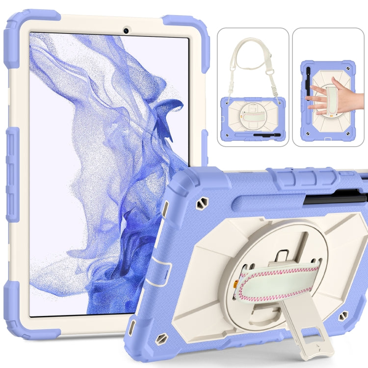 For Samsung Galaxy Tab S8 / Tab S7 Contrast Color Robot Silicone + PC Tablet Case
