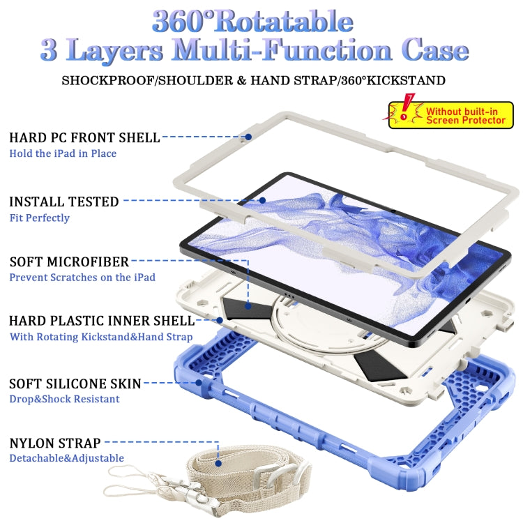 For Samsung Galaxy Tab S8 / Tab S7 Contrast Color Robot Silicone + PC Tablet Case
