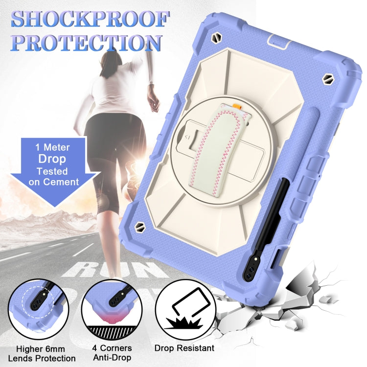 For Samsung Galaxy Tab S8 / Tab S7 Contrast Color Robot Silicone + PC Tablet Case