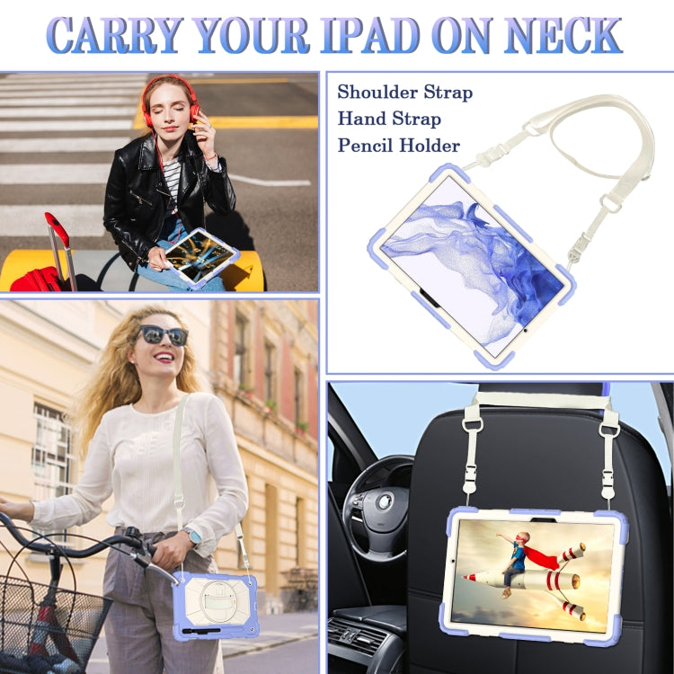 For Samsung Galaxy Tab S8 / Tab S7 Contrast Color Robot Silicone + PC Tablet Case