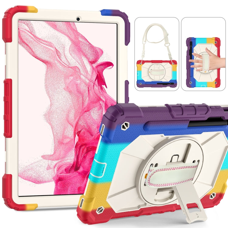 For Samsung Galaxy Tab S8 / Tab S7 Contrast Color Robot Silicone + PC Tablet Case