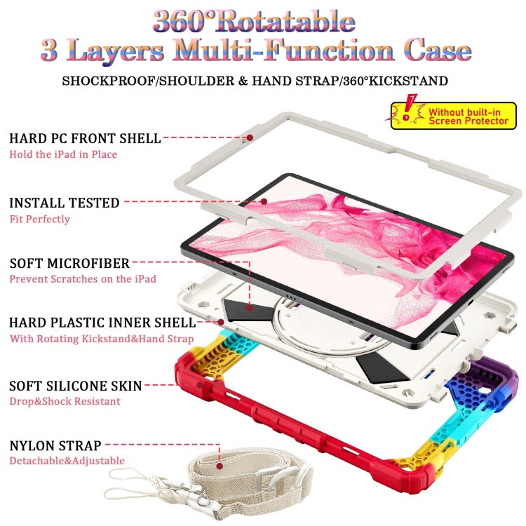 For Samsung Galaxy Tab S8 / Tab S7 Contrast Color Robot Silicone + PC Tablet Case