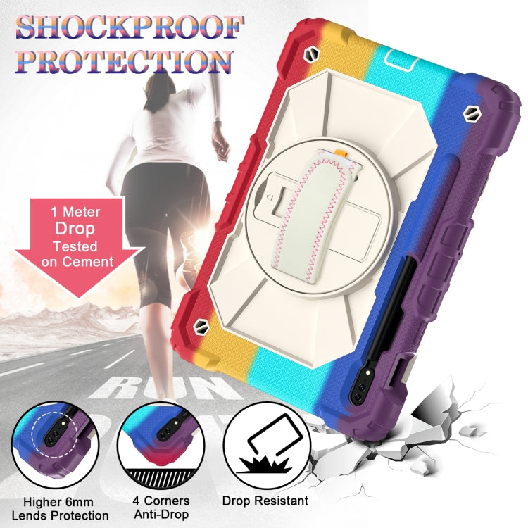 For Samsung Galaxy Tab S8 / Tab S7 Contrast Color Robot Silicone + PC Tablet Case
