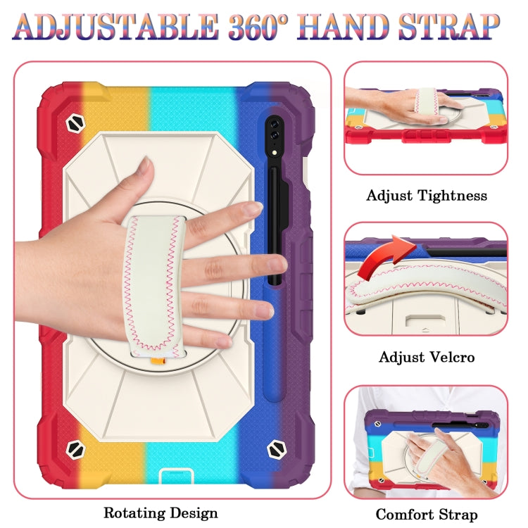 For Samsung Galaxy Tab S8 / Tab S7 Contrast Color Robot Silicone + PC Tablet Case