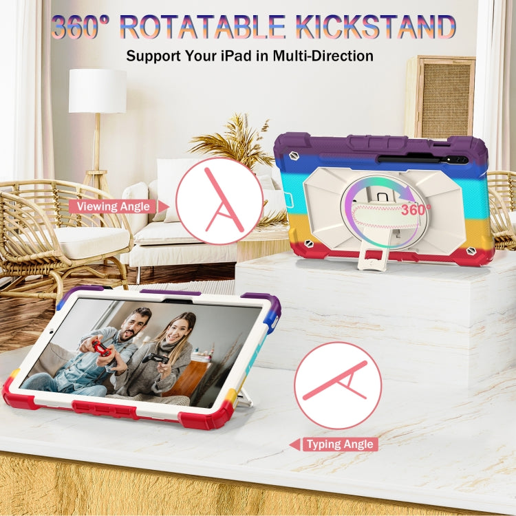 For Samsung Galaxy Tab S8 / Tab S7 Contrast Color Robot Silicone + PC Tablet Case