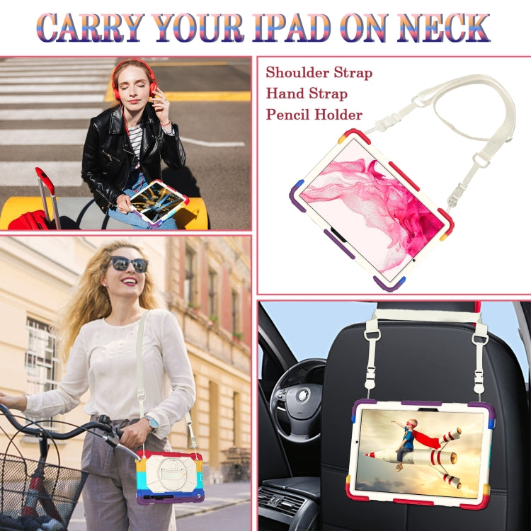 For Samsung Galaxy Tab S8 / Tab S7 Contrast Color Robot Silicone + PC Tablet Case