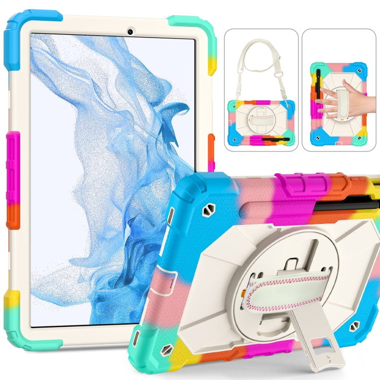 For Samsung Galaxy Tab S8 / Tab S7 Contrast Color Robot Silicone + PC Tablet Case