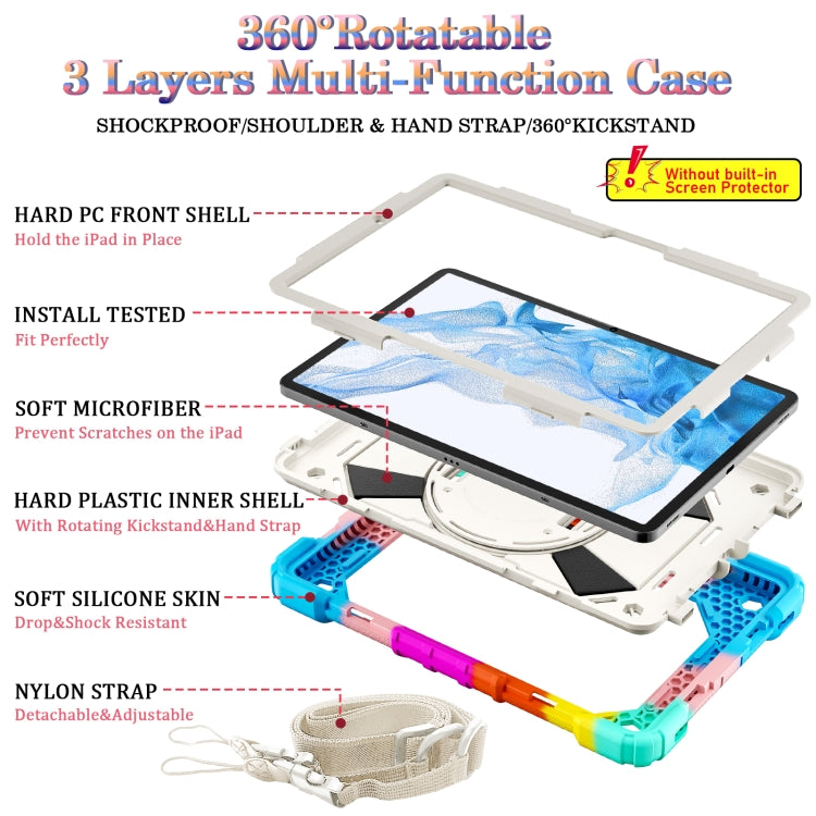 For Samsung Galaxy Tab S8 / Tab S7 Contrast Color Robot Silicone + PC Tablet Case