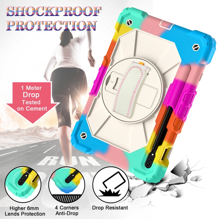 For Samsung Galaxy Tab S8 / Tab S7 Contrast Color Robot Silicone + PC Tablet Case