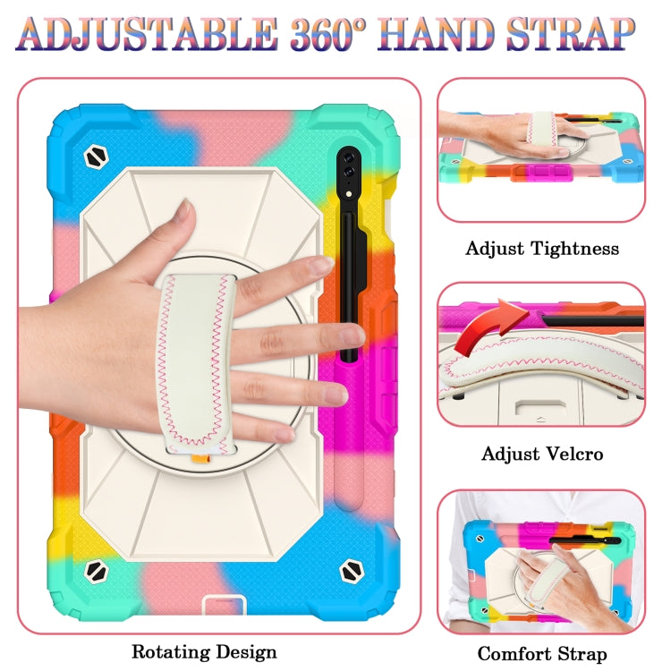 For Samsung Galaxy Tab S8 / Tab S7 Contrast Color Robot Silicone + PC Tablet Case