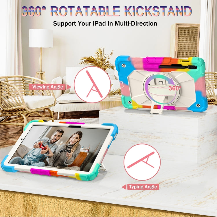 For Samsung Galaxy Tab S8 / Tab S7 Contrast Color Robot Silicone + PC Tablet Case