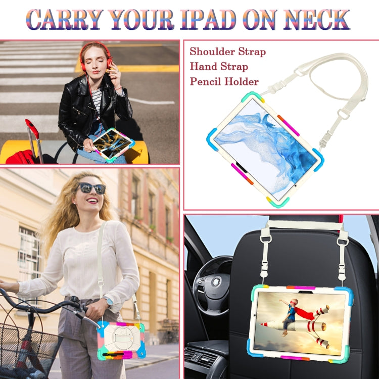 For Samsung Galaxy Tab S8 / Tab S7 Contrast Color Robot Silicone + PC Tablet Case
