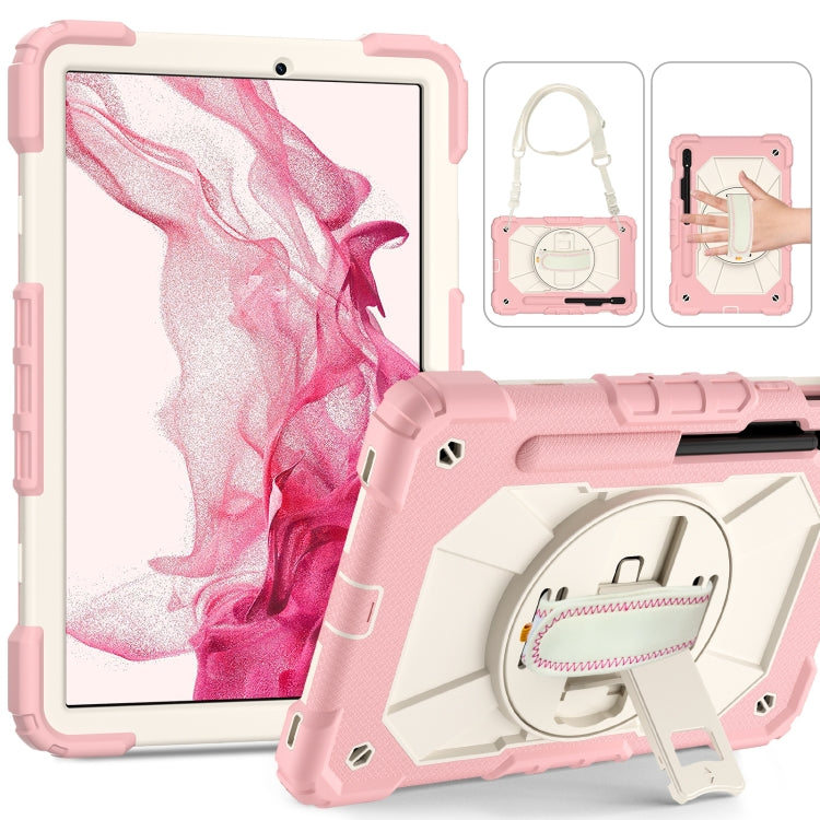 For Samsung Galaxy Tab S8 / Tab S7 Contrast Color Robot Silicone + PC Tablet Case