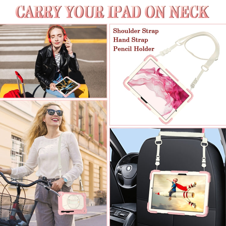 For Samsung Galaxy Tab S8 / Tab S7 Contrast Color Robot Silicone + PC Tablet Case