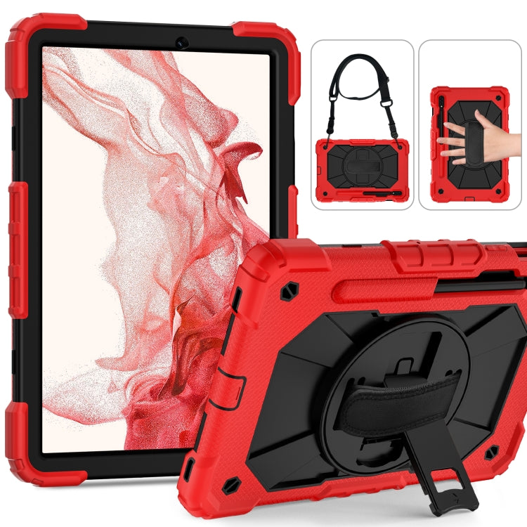 For Samsung Galaxy Tab S8 / Tab S7 Contrast Color Robot Silicone + PC Tablet Case