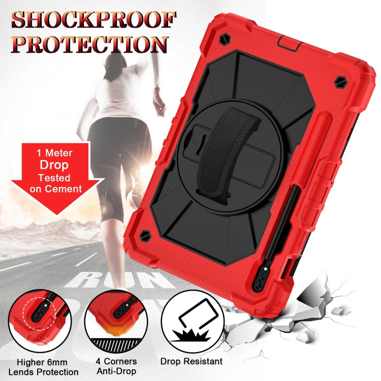 For Samsung Galaxy Tab S8 / Tab S7 Contrast Color Robot Silicone + PC Tablet Case