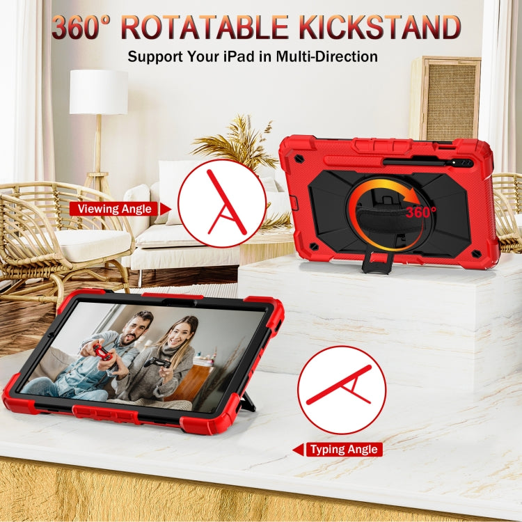 For Samsung Galaxy Tab S8 / Tab S7 Contrast Color Robot Silicone + PC Tablet Case