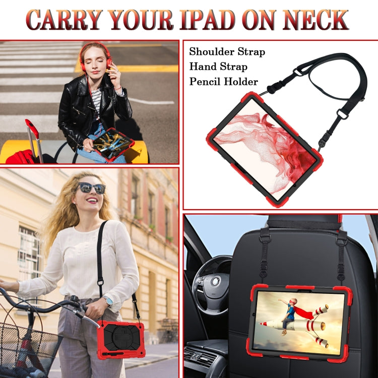 For Samsung Galaxy Tab S8 / Tab S7 Contrast Color Robot Silicone + PC Tablet Case